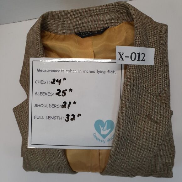 Harold Powell Blazer Mens 42R Beige Silk Linen Wool Sports Coat Jacket 3 Buttons - Picture 6 of 15